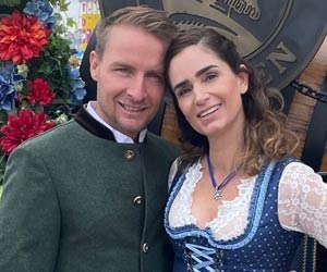 Rochelle and her husband attend Oktoberfest.