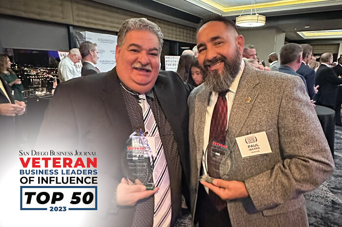 truecare-news-sdbj-veteran-leaders-paul-ibarra-tony-manzano-featured-image-blog-700×466 Veteran Leaders of Influence holding awards